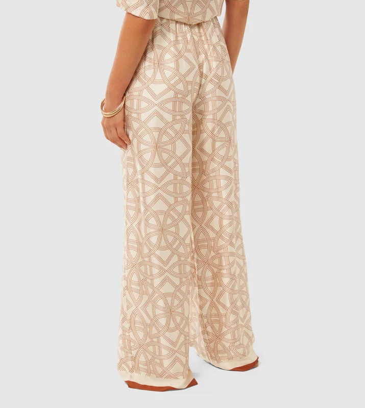 forever new  SERENA Printed Satin Pants for Women | Best Price UAE